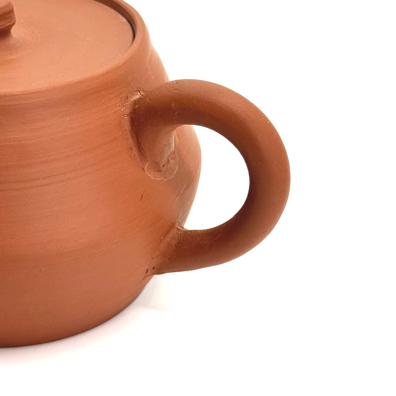 山田陶山 Tozan Yamada 朱泥 後手 急須(平蓋） ST 1008 | TOKONA