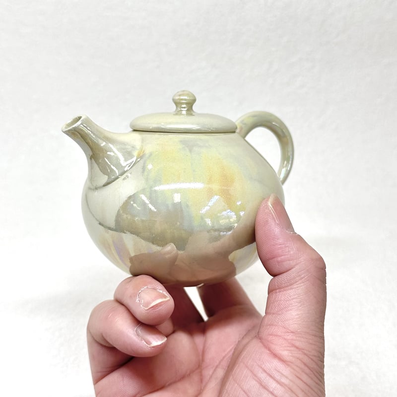 都築豊 Yutaka Tsuzuki 艶急須 後手 黄玉(トパーズ)ST0594 都築豊 Yutaka Tsuzuki 艶急須 後手 黄玉(トパーズ)ST0594