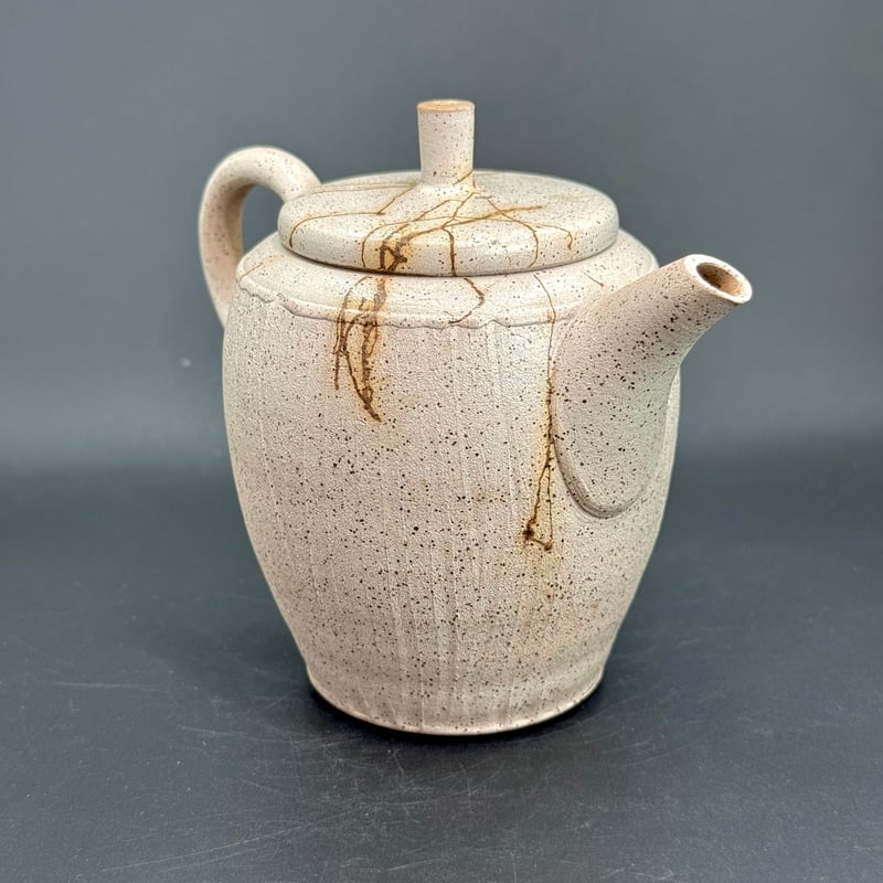 甚秋 伊藤成二 Jinshu Seiji Ito 白 藻掛け 切立 後手急須 ST0