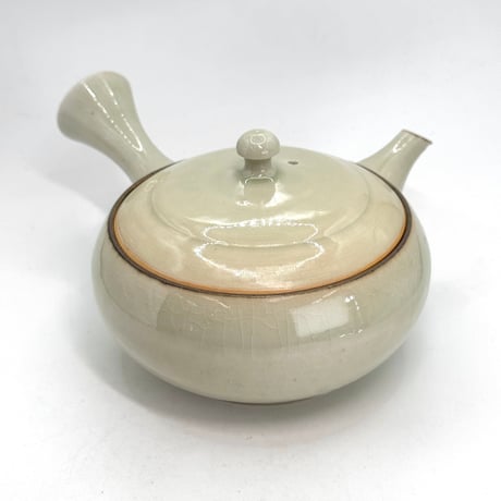 千葉光広 Mitsuhiro Chiba 灰釉 平丸急須　ST1155