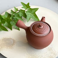小北條 Kohokujo 朱泥 象嵌 急須 　ST0704