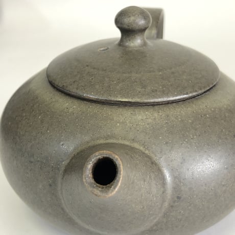 千葉光広 Mitsuhiro Chiba 黒灰 印籠蓋 後手急須　ST0190