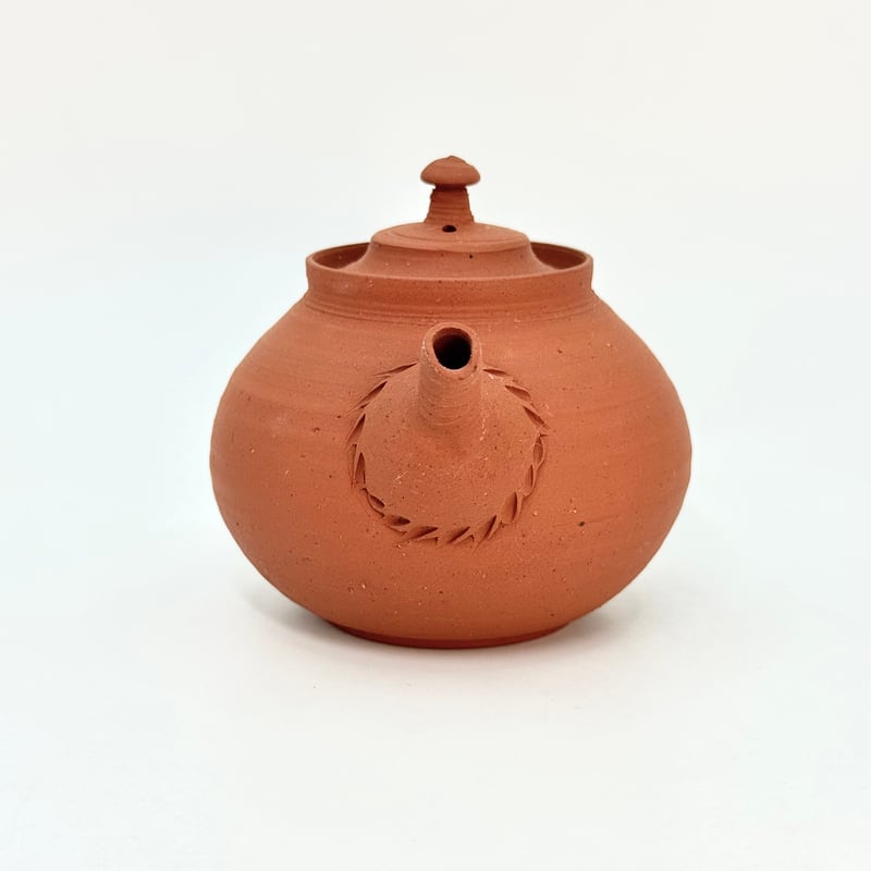 山田想 So Yamada 朱泥 後手急須 木箱入 ST1016 | TOKONAME