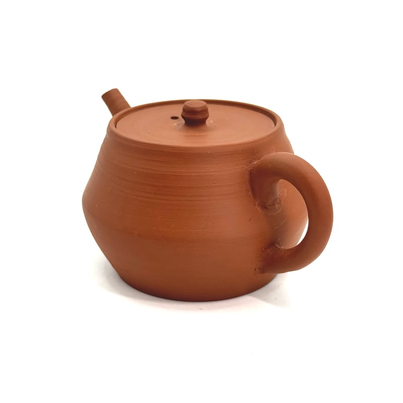 山田陶山 Tozan Yamada 朱泥 後手 急須(平蓋） ST 1008 | TOKONA