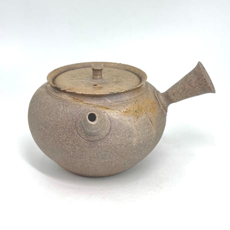 小俣冠丞 Kanjo Omata  焼締藻掛茶注（丸型）　ST1048