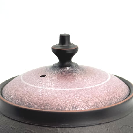 鯉江廣 Hiroshi Koie  あけぼの彩 白ライン文 茶注 木箱入　ST0984