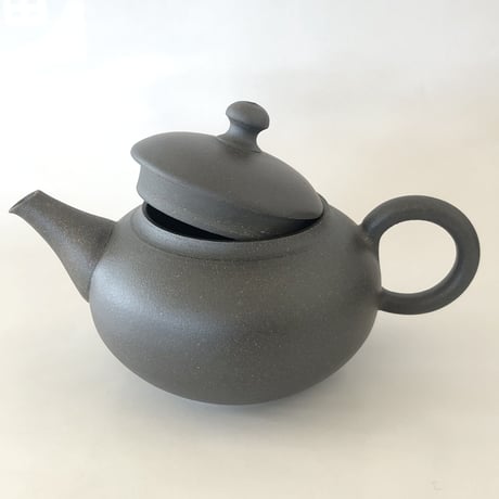 千葉光広 Mitsuhiro Chiba 黒 印籠蓋 後手急須　ST0004