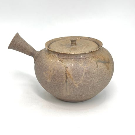 小俣冠丞 Kanjo Omata  焼締藻掛茶注（丸型）　ST1048
