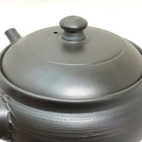 伊藤雅風 Gafu Ito 黒泥 平丸急須 　ST0329