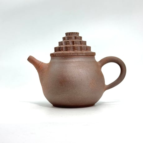 小北條 Kohokujo 焼締 彫印籠蓋 後手茶注　ST1152