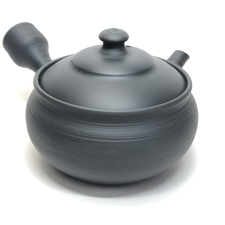 伊藤雅風 Gafu Ito 黒泥 マット 筋挽き 急須　ST0100