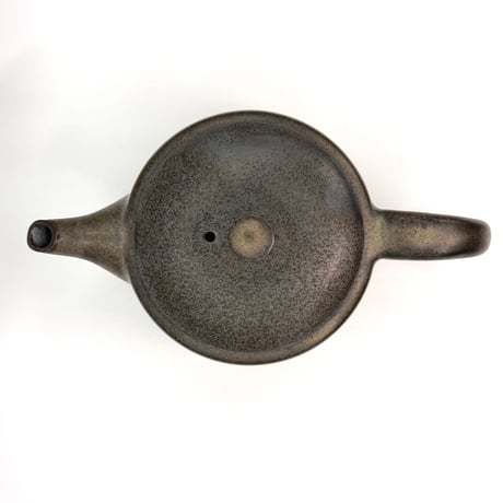千葉光広 Mitsuhiro Chiba 黒灰釉  筒型後手急須　ST0746