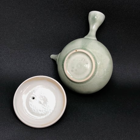 千葉光広 Mitsuhiro Chiba 灰釉  平丸急須　ST0552