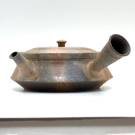 水野陽景 Yokei Mizuno  焼締火襷平算盤珠茶注 ST0833