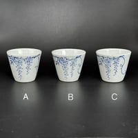 前川妙子 Taeko Maekawa 染付 藤燕 茶杯　ST0743