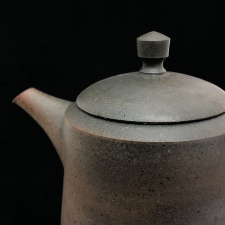 千葉光広 Mitsuhiro Chiba 窯変 筒形 印籠蓋 後手急須　ST0516
