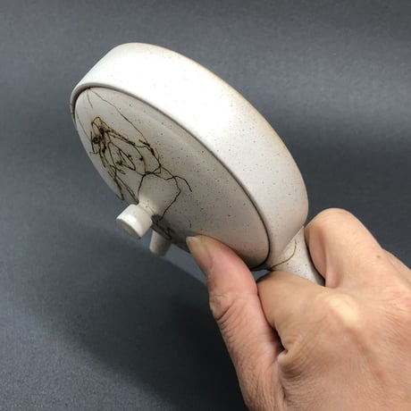 甚秋  伊藤成二  Jinshu  Seiji Ito  白 藻掛け 極平急須 M 　ST0368