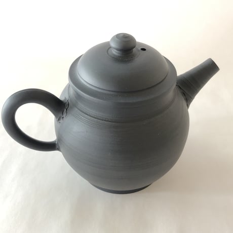 伊藤雅風 Gafu Ito 黒マット 印籠蓋 後手急須　ST0083