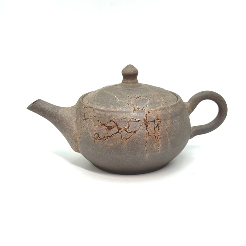 谷川仁 Hitoshi Tanikawa 炭化藻掛 後手急須 ST1031 | TOKONAM