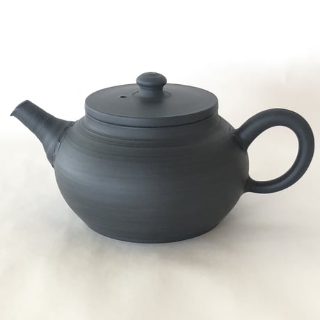 伊藤雅風 Gafu Ito 黒マット 印籠蓋 後手急須　ST0080