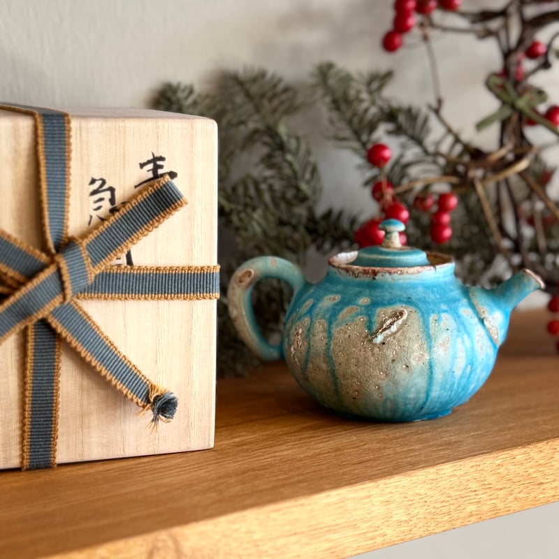 山田想 So Yamada 青 後手急須 木箱入 ST0971 | TOKONAME I