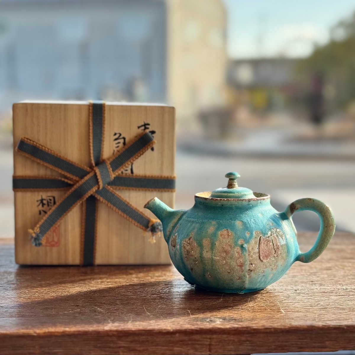山田想 So Yamada 青 後手急須 木箱入 ST0971 | TOKONAME I