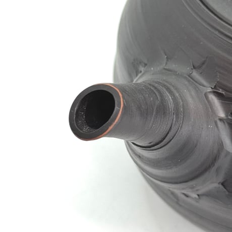 村越風月 Fugetsu Murakoshi 窯変茶注 丸型 木箱入　ST1156