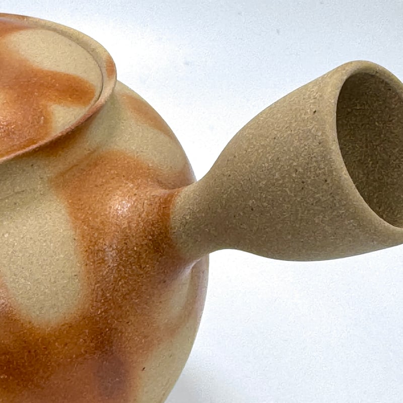 水野陽景 Yokei Mizuno 白泥焼締 火襷 カメ茶注 ST0896 | TOKONA