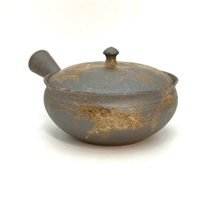 水野陽景 Yokei Mizuno 焼締藻掛け 平袋 小急須 ST0997 | TOKONAM