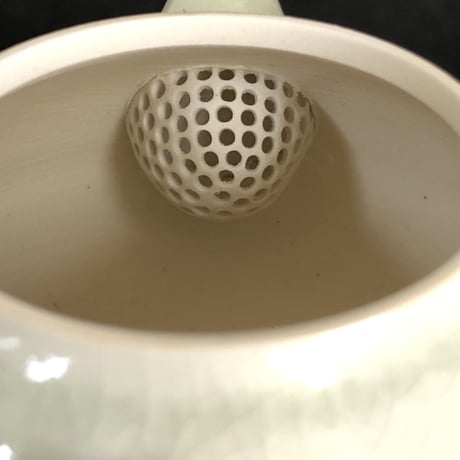 千葉光広 Mitsuhiro Chiba 灰釉 印籠蓋 後手急須　ST0189