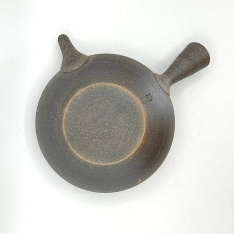 水野陽景 Yokei Mizuno  焼締藻掛 平型 小急須 　ST1193