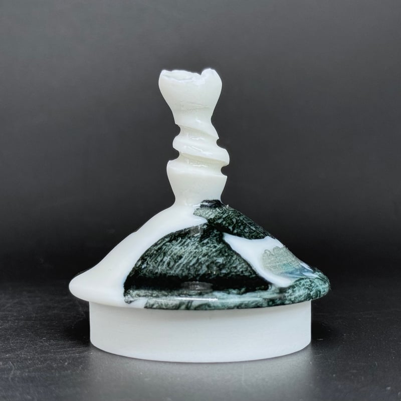 m*g様 ラスト1点　激レア　美品　大分県産　蓋付き　オンセンゴマツボ 一ツ松綾乃 Ayano Hitotsumatsu 和紙染め 後手急須 (月を呼ぶ山) ST09