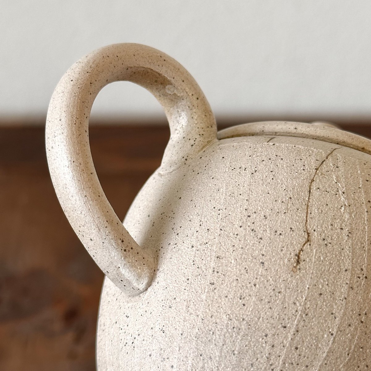 甚秋 伊藤成二 Jinshu Seiji Ito 白 藻掛け 後手急須 ST0605