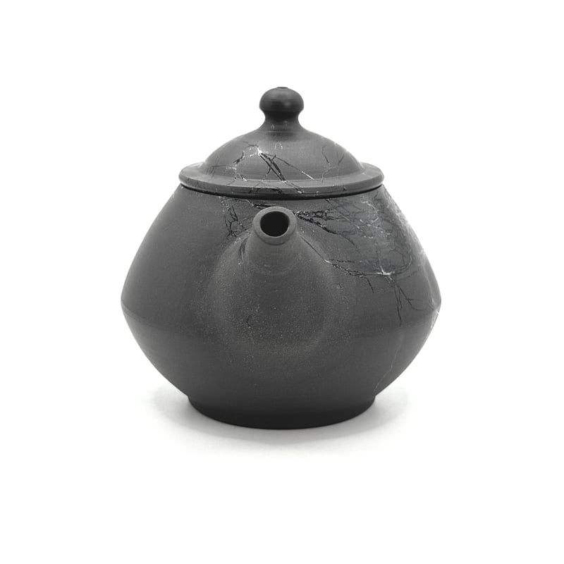 茶色と黒の模様 陶器の壺 木箱付き 茶色と黒の模様 陶器の壺 木箱付き 小壷｜茶｜