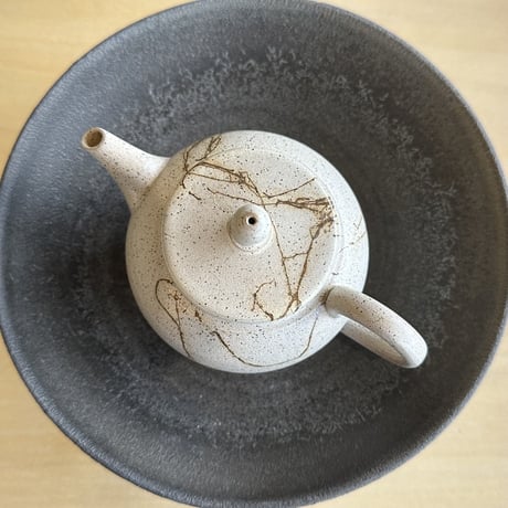 甚秋  伊藤成二  Jinshu  Seiji Ito  白 藻掛け 後手急須 　ST0620