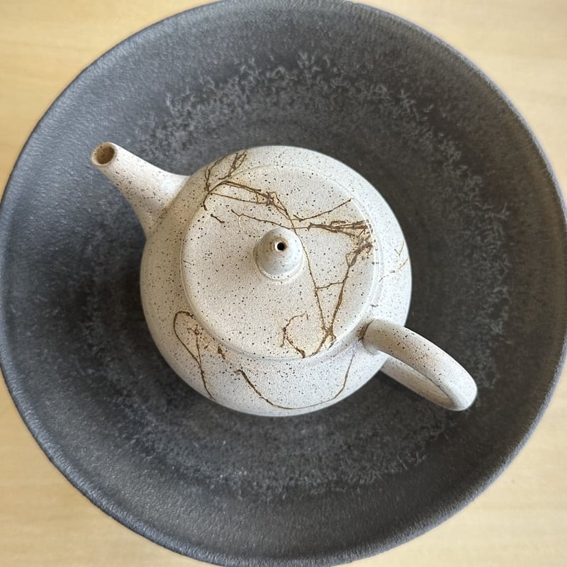 桂仙の茶器 伊藤成二 窯変嵐絞り四角茶壷 満容量140ml 常滑焼煎茶器 中国茶