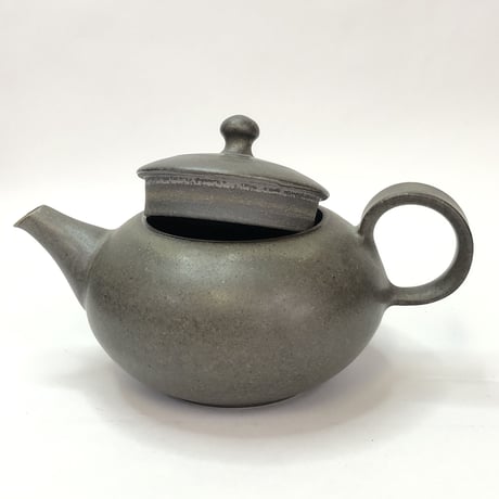 千葉光広 Mitsuhiro Chiba 黒灰 印籠蓋 後手急須　ST0190