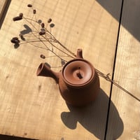 伊藤雅風 Gafu Ito 朱泥 糸目 急須 　ST0335
