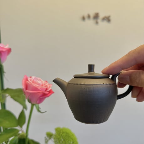 甚秋  伊藤成二  Jinshu  Seiji Ito  窯変  削ぎ 後手急須  　ST0621