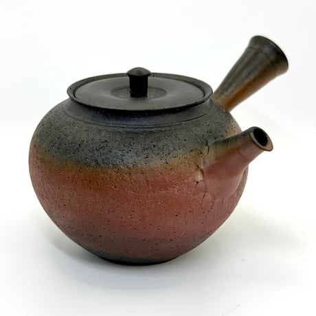 水野陽景 Yokei Mizuno  朱窯変南蛮茶注（カメ型） ST0737