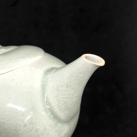 千葉光広 Mitsuhiro Chiba 灰釉 印籠蓋 後手急須　ST0540