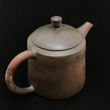 千葉光広 Mitsuhiro Chiba 窯変 筒形 印籠蓋 後手急須　ST0516