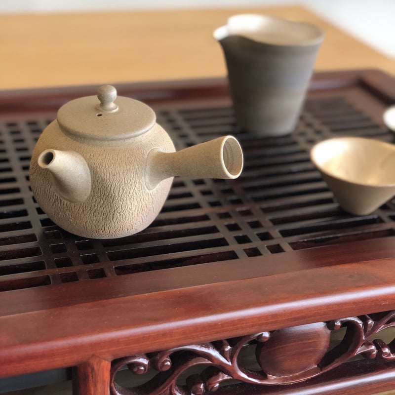 甚秋 伊藤成二 Jinshu Seiji Ito 火窯変 四角 嵐絞り紋 急須 ST 甚秋 伊藤成二 Jinshu Seiji Ito 火窯変 四角 嵐絞り紋 急須 ST