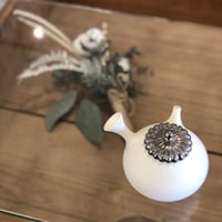 都築豊 Yutaka Tsuzuki 菊蓋 白急須 白金　ST0483