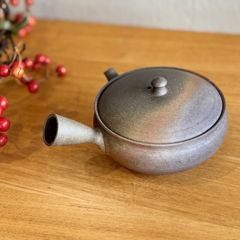 水野陽景 Yokei Mizuno 窯変焼締 平袋型小茶注 ST1128 | TOKONAM