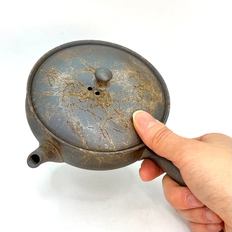 水野陽景 Yokei Mizuno 焼締藻掛け 平袋 小急須　ST0997