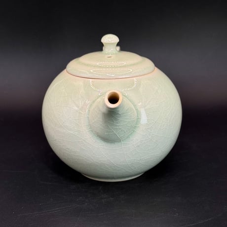 千葉光広 Mitsuhiro Chiba 灰釉 印籠蓋 後手急須　ST0880
