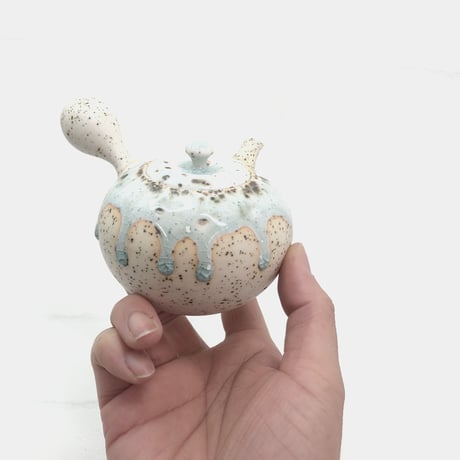 藤田德太 Tokuta Fujita 灰青磁 急須　ST0376
