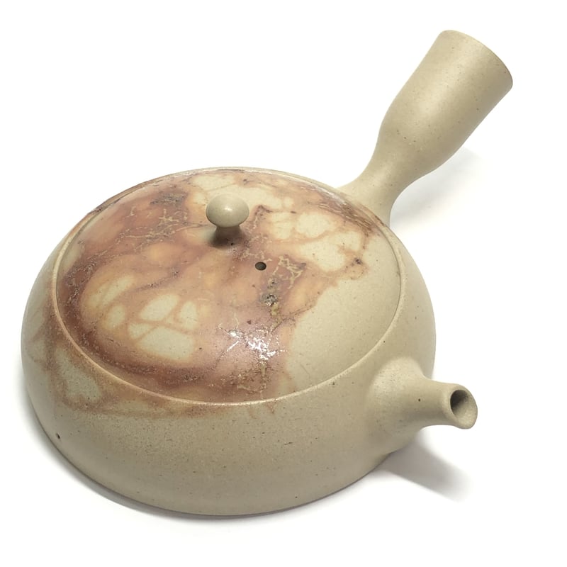 伊藤雅風 Gafu Ito 白泥藻掛け 平型急須 ST0114 | TOKONAME ISO