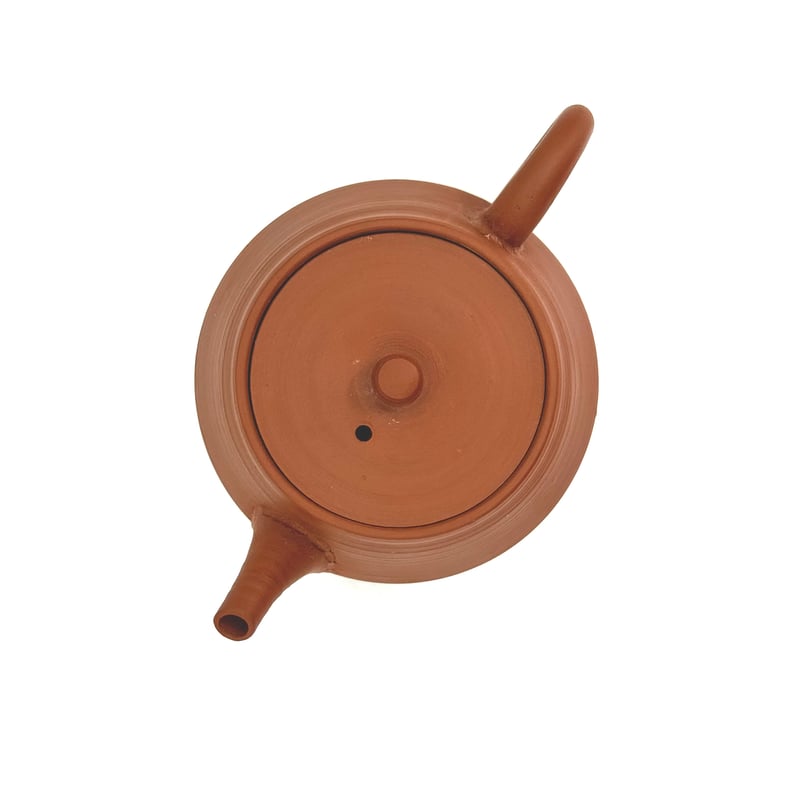 山田陶山 Tozan Yamada 朱泥 後手 急須(平蓋） ST 1008 | TOKONA